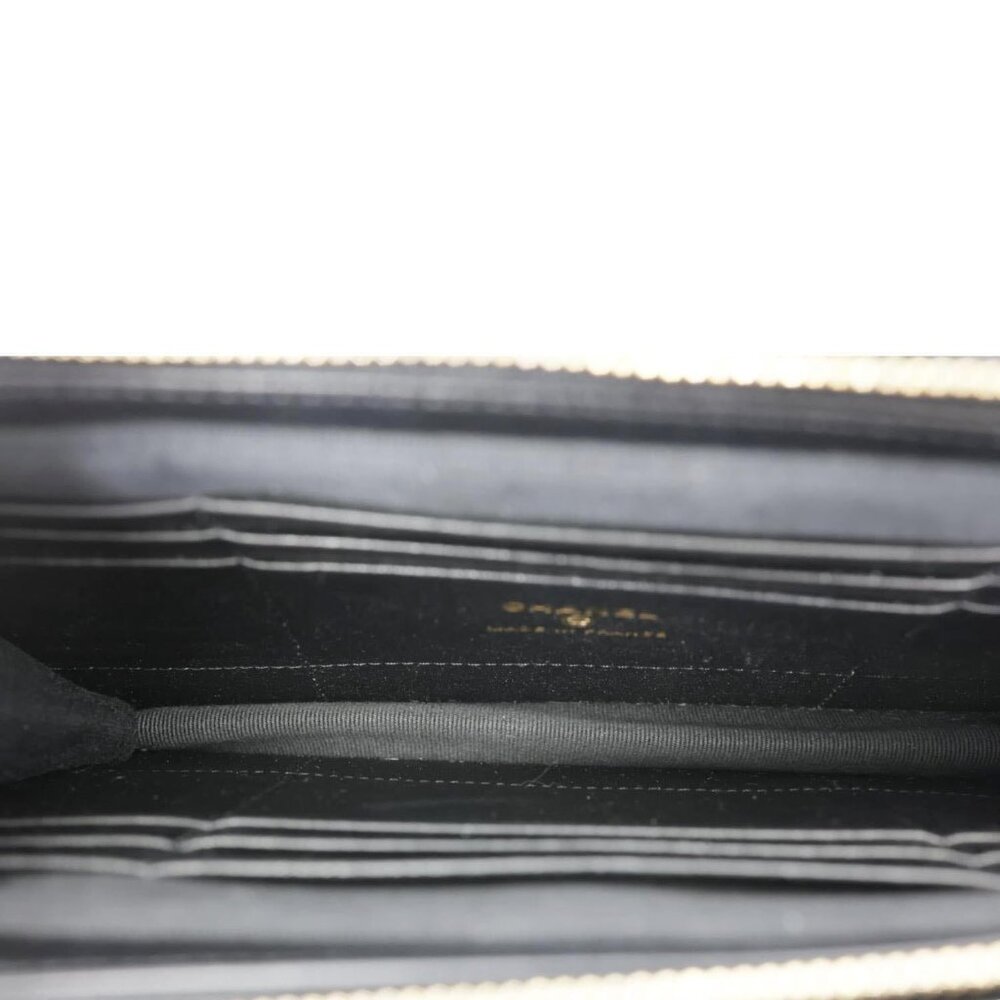 Chanel CC Quilted Lambskin Leather Pouch Wristlet Black - Picture 10 of 12